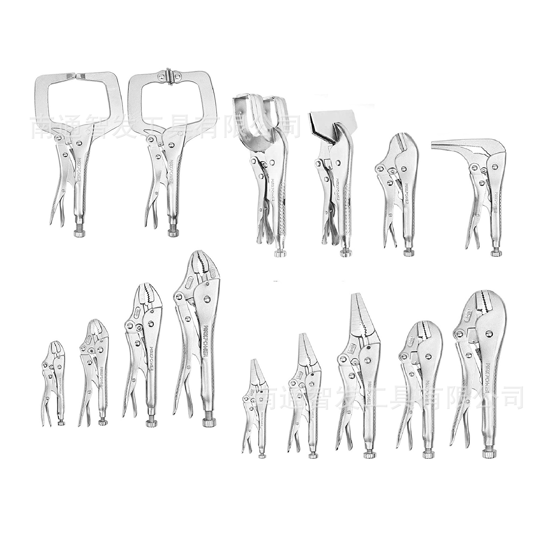 工厂直销-15件套大力钳大套装-CRV钳头-热处理