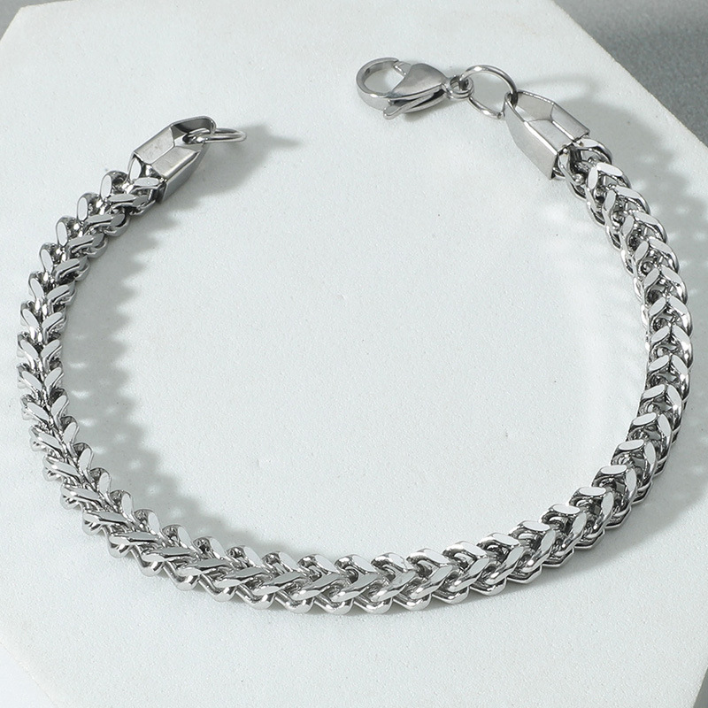 Bracelet Pour Hommes En Acier Au Titane, Mode Créative, Bijoux Simples, Bijoux Européens Et Américains En Gros display picture 2