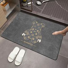 跨境地垫硅藻泥浴室卫生间门口防滑耐脏吸水速干家用卡通暴力熊