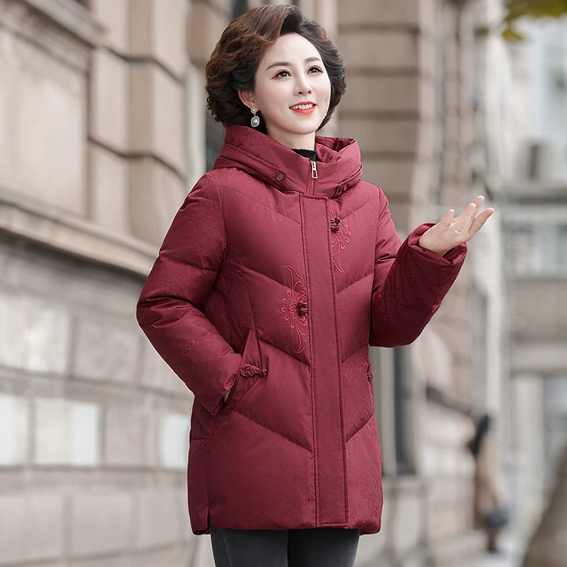 Мама зимняя куртка пуховая хлопчатобумажная одежда 50 лет