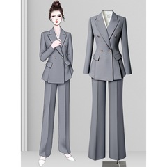 西装套装女2025新款高级感灰色西服物业酒店经理工作服高端职业装