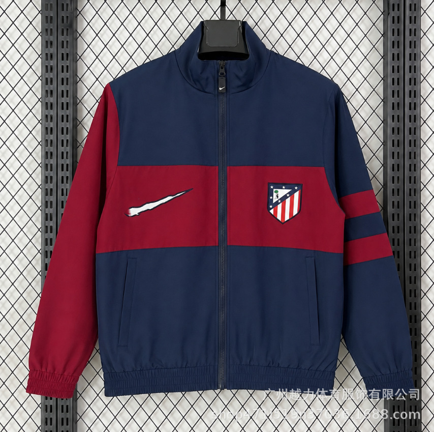 Chaqueta Bordada retro de manga larga y gruesa Manchester United Barcelona Inglaterra Brasil Real Madrid Liverpool image 40