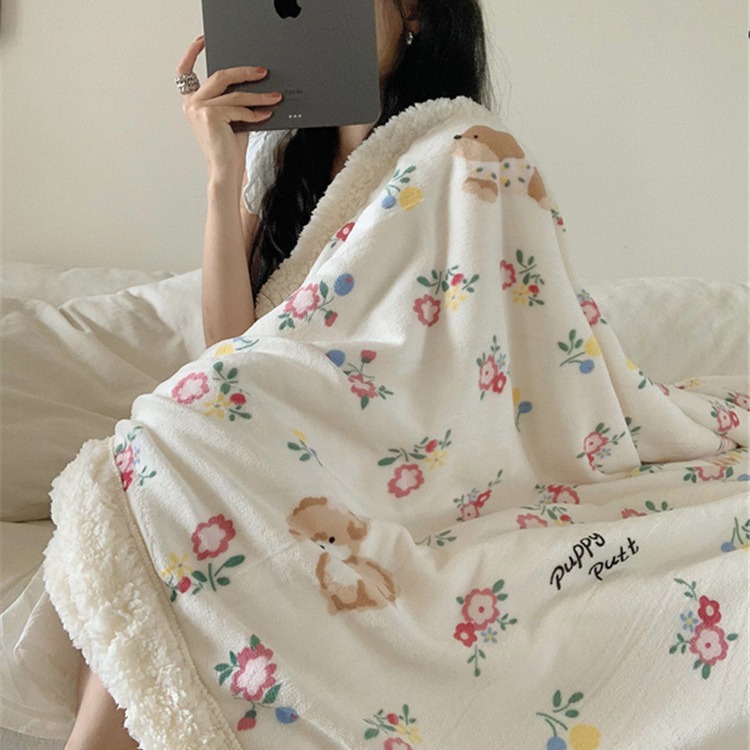 Treasure Blanket │ Autumn and Winter Girl's Heart Soft Cute Lamb Velvet Milk Velvet Blanket Soft Warm Blanket Cover Blanket