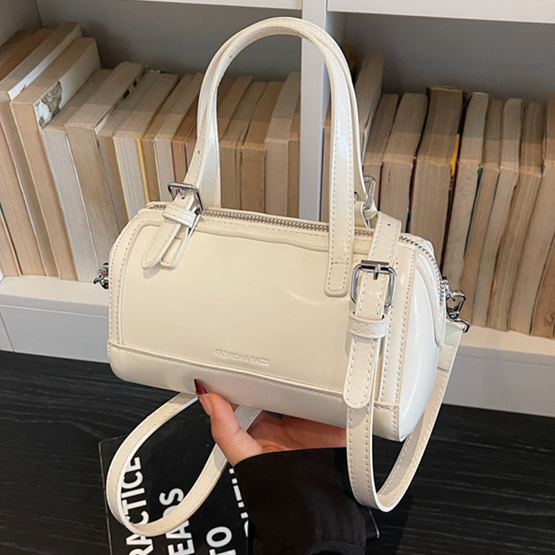 Minimalist Women's Handbag, Versatile Single Shoulder Boston Bag_voghion.com