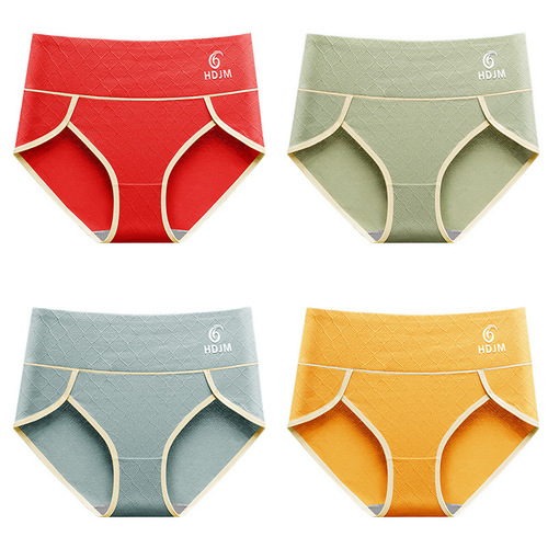 Women's underwear for middle-aged and elderly adults, pure cotton, solid color, elastic high-waisted, skin-friendly and comfortable, pure cotton crotch, large size women's underwear