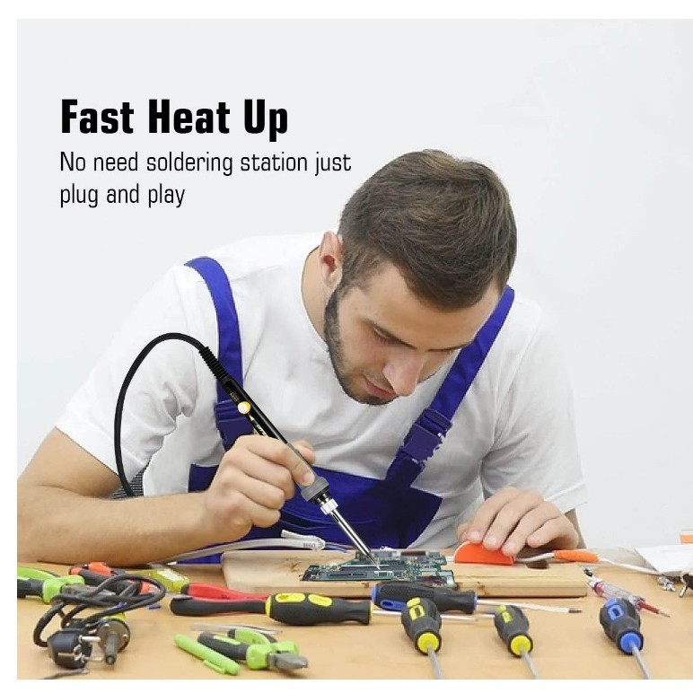 Amazon 60W Terminal Temperature Power Captive Set, High -temperature welding tool welding pen, repair electrical electricity iron