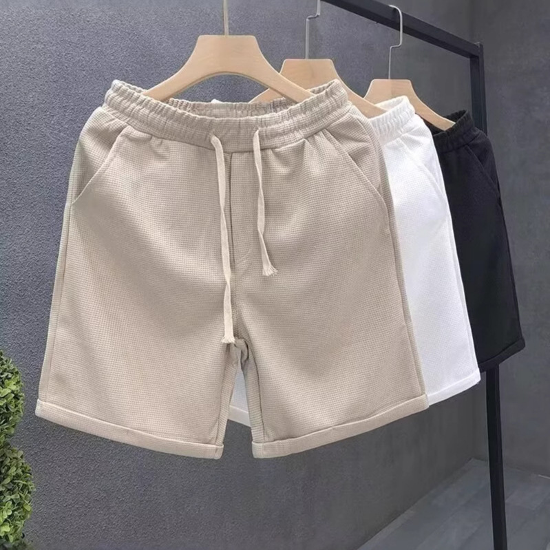 2025 Foreign Trade Cross-border Jacquard Shorts Men's Summer Trendy Pants Casual New Men's Slim-fit Sports Pants