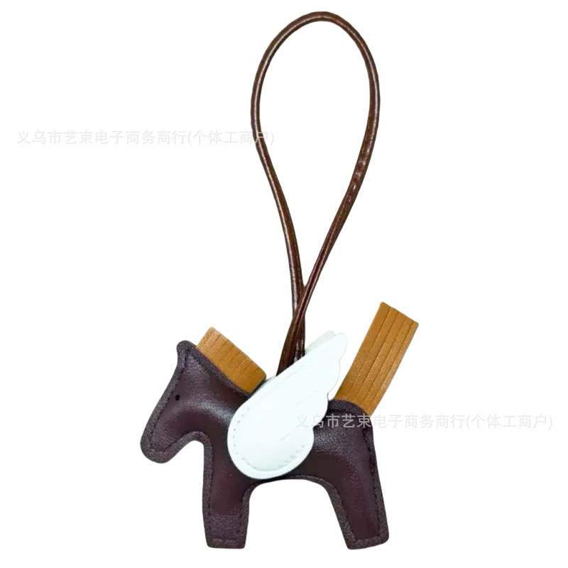 跨境热销小马挂件PU皮革包包挂饰汽车钥匙扣天使飞马包挂件小礼品|undefined