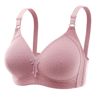 Plus Size Thin Non-Wired Push-Up Adjustable Bra Anti-Sagging Sexy Comfortable Bra with Secondary Breast Support