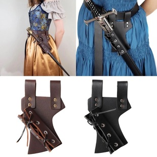Cross-border Hot-selling European Medieval PU Leather Sword Sheath for LARP Role-playing Party Sword Hanging Belt