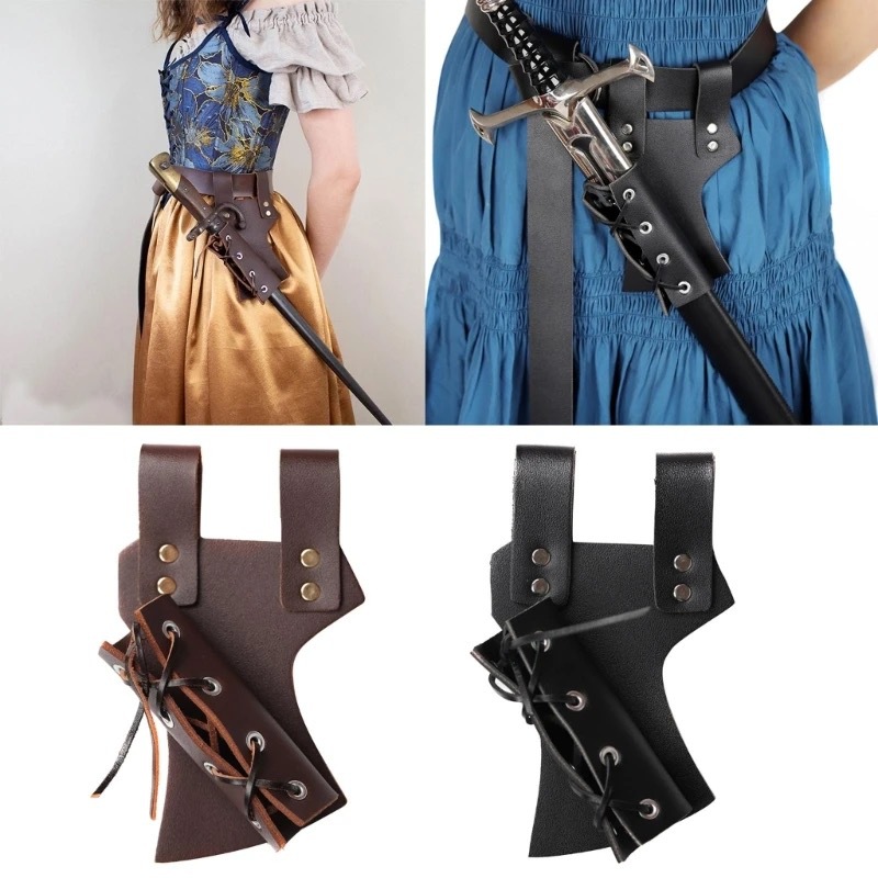 Cross-border best-selling European medieval PU leather sword sheath, suitable for LARP role-playing party sword hangers