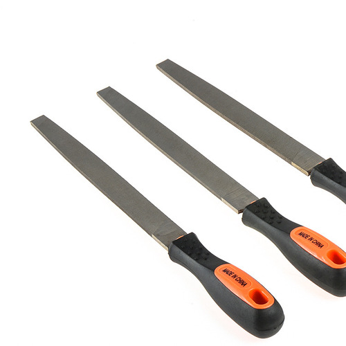 Factory supplies pointed mill file single-cut steel files, square mill files in 6-inch, 8-inch, 10-inch, and 12-inch sizes.