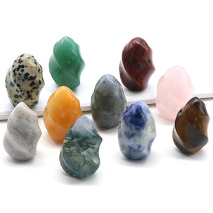 1311-Natural Crystal Agate Stone Small Torch DIY Carving Small Torch Decoration Creative Accessories Cross-Border Supply
