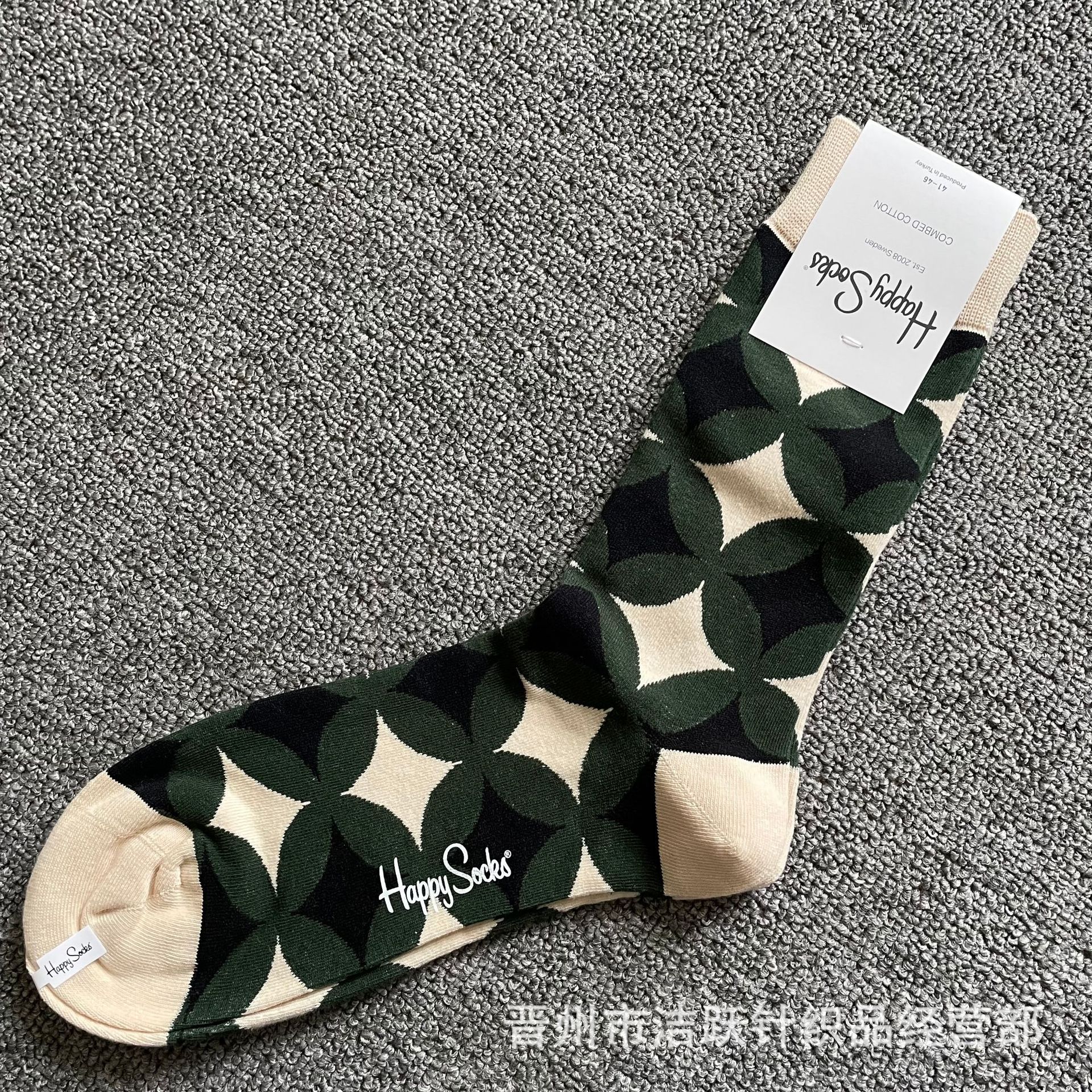 Happy socks新品高品质ハイレザー男性ソックススウェーデンコットンソックスファッションソックスカップルinsロング美脚ソックス
