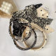 Korean-style high-grade ribbon hairband high cranial roof sponge hair cave satin wave dot floral wide-brimmed hair bundle for washing face hairpin