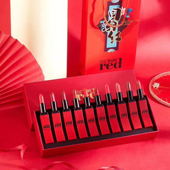 TDL Fog Light Velvet Lipstick Set of 10 Trendy Lipstick Cases (Includes a Gorgeous Gift Bag)