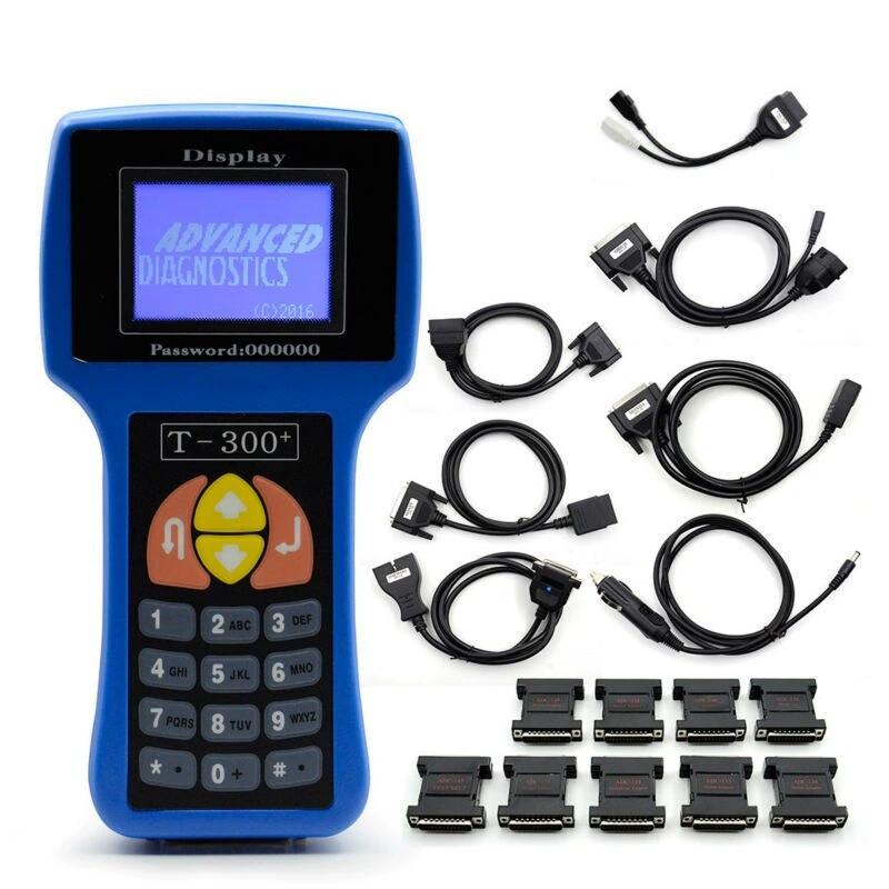 T300 Key Programmer V23.9 английский/испанский синий черный ключ