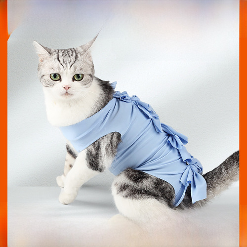 Pet Hospital Cat Spay Harness Bandage Postoperative Suit Weaning Suit Breathable Sanitary Suit Small Cat and Puppy Surgical Suit