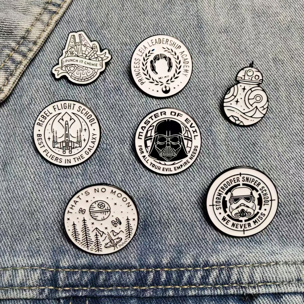 Broche Metálico de La Guerra de Las Galaxias BB-8 de Aleación de Zinc Decorativo para Bolsos