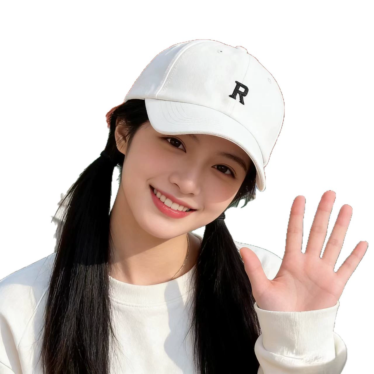 Summer baseball cap, hat, with embroidery, sun protection