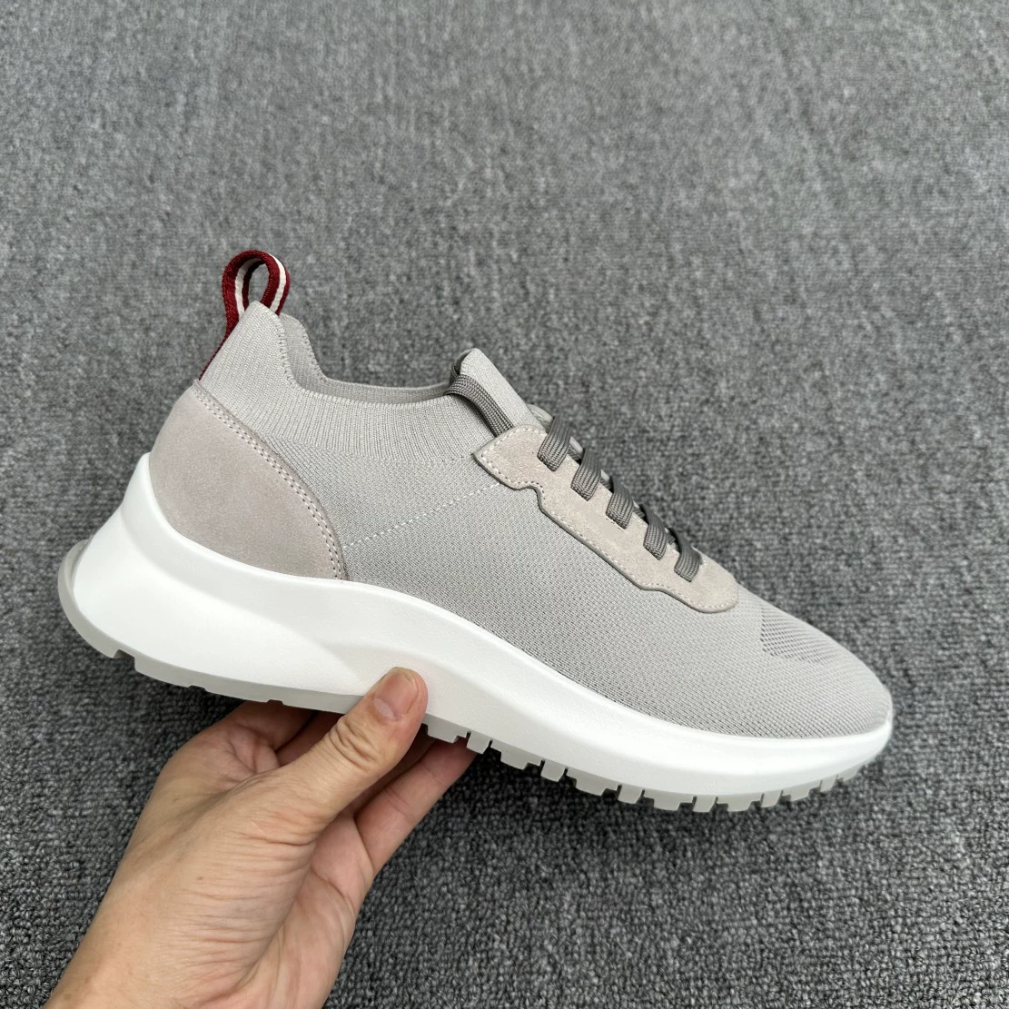 Повседневная спортивная обувь с сетчатой ​​вязкой для мужчин, летние вязаные дышащие кроссовки для мужчин, дорожная обувь для вождения на шнуровке для мужчин