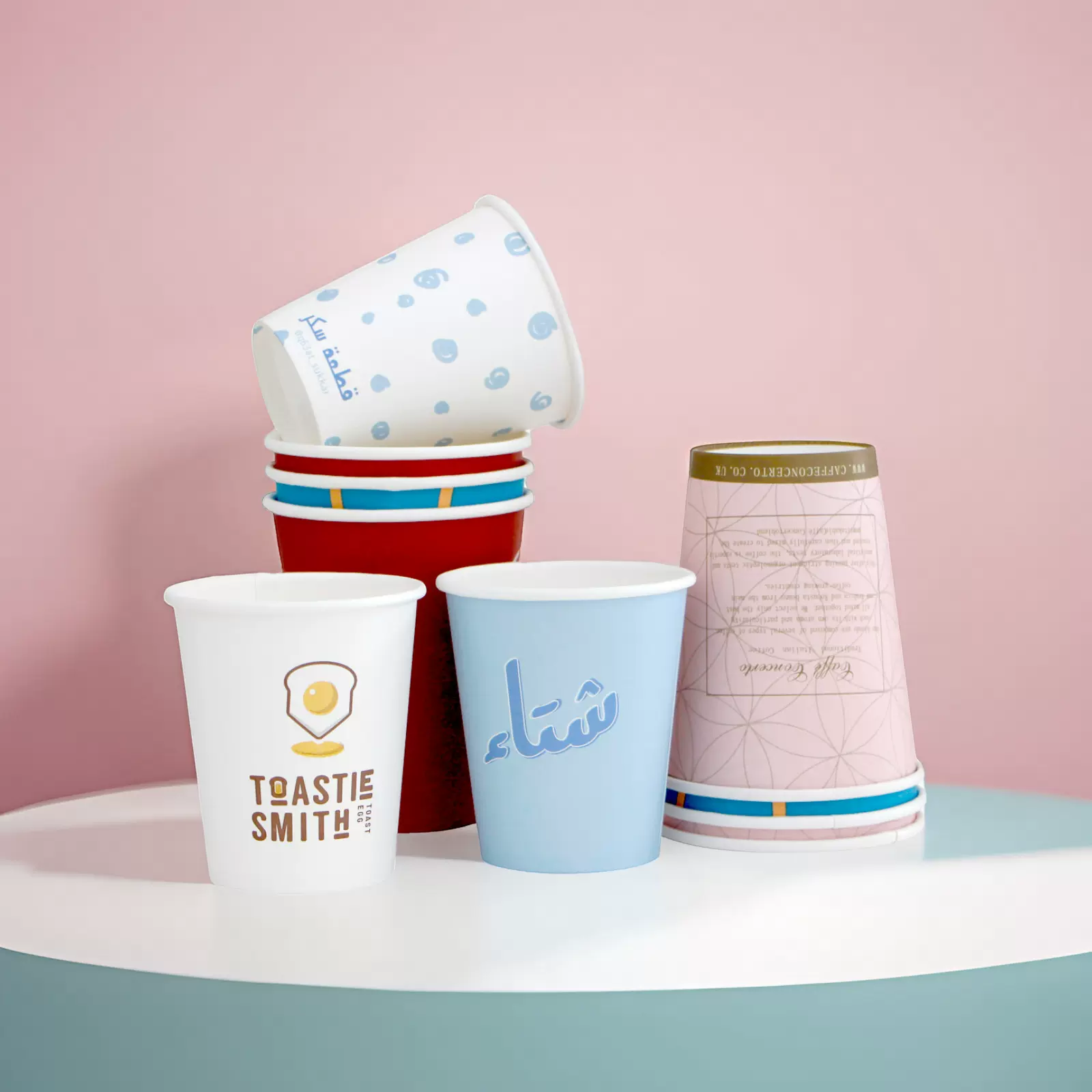 一次性广告杯加厚奶茶纸杯定制印logo冷热饮咖啡杯定做商用茶