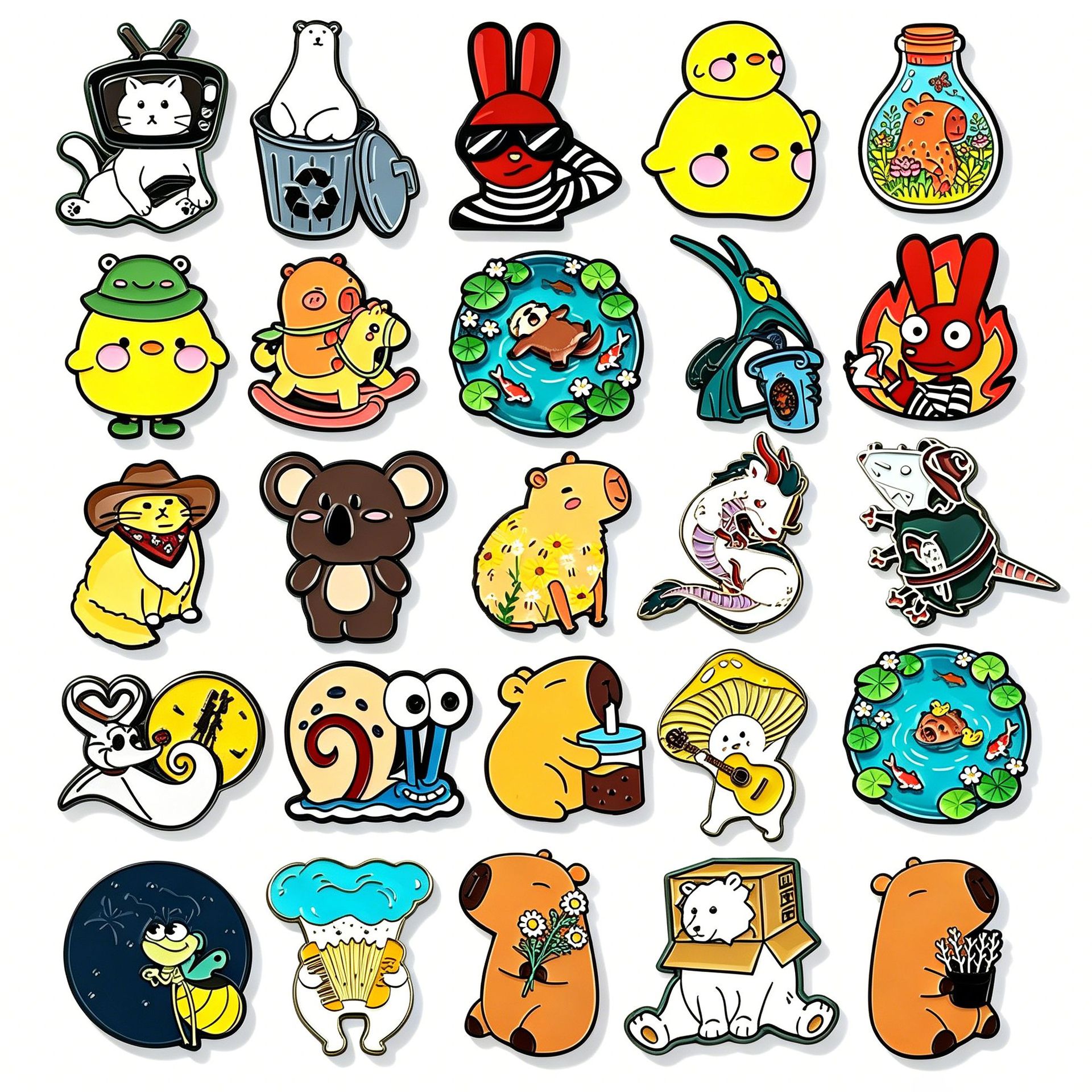 Broche de Aleación de Animales de Aleación de zinc Decorativo para Ropa y Mochilas