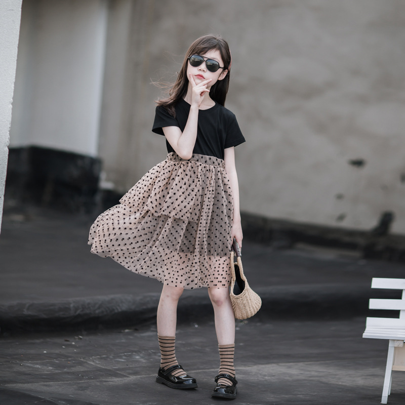 Vestido de verano para niñas 2024, nuevo estilo de verano, vestido de princesa de alta gama, falda tutú elegante para bebé