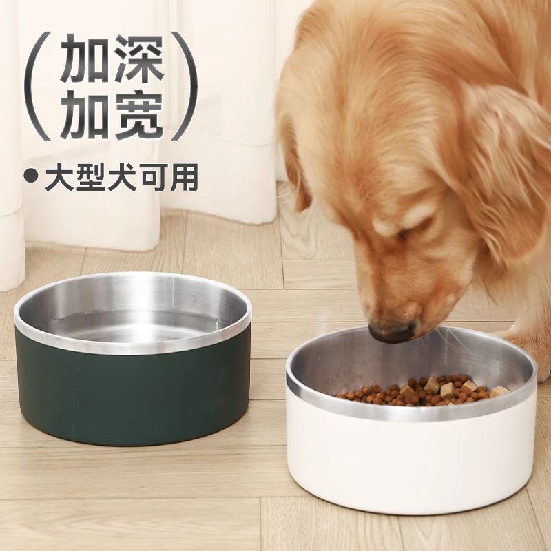 Tazón para perros Tazón para perros Acero inoxidable Perros para mascotas Tazón grande para beber Tazón de arroz anti-volcado Tazón de arroz Tazón de arroz especial para perros grandes