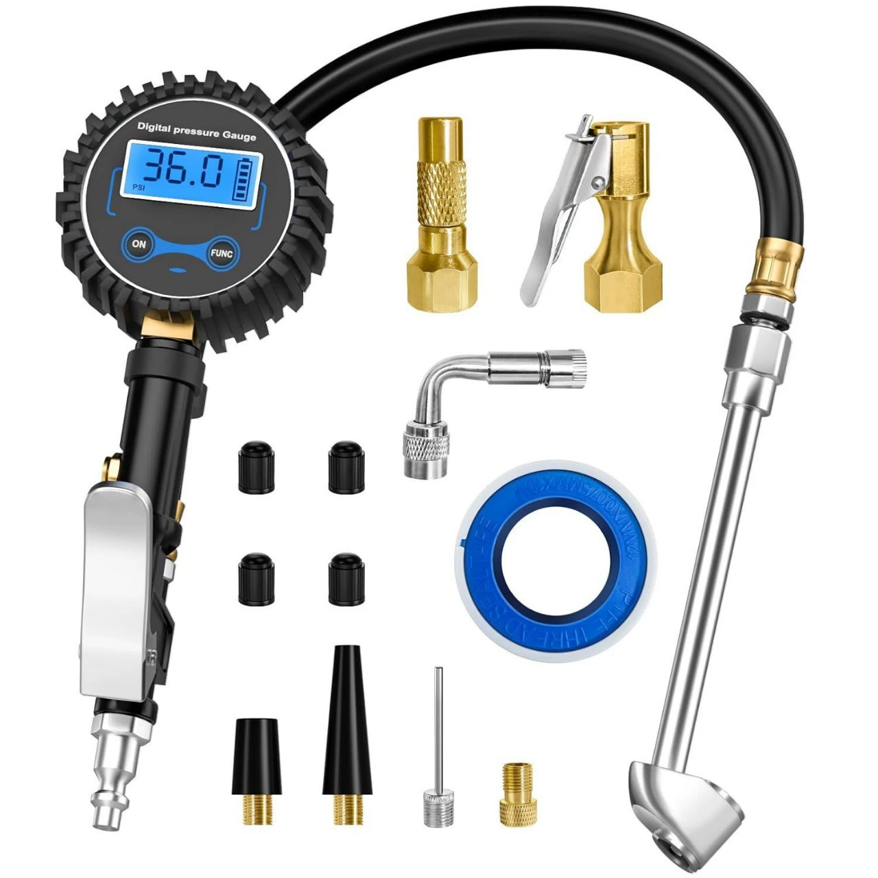 Цифровой пистолет для измерения давления в шинах, высокоточный пистолет для накачки шин