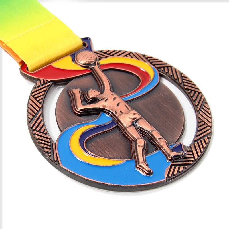Medalla de metal Voleibol Baloncesto Juegos Escolares Juegos Corporativos Competiciones Comunitarias Oro y Plata Bronce Medalla de Honor