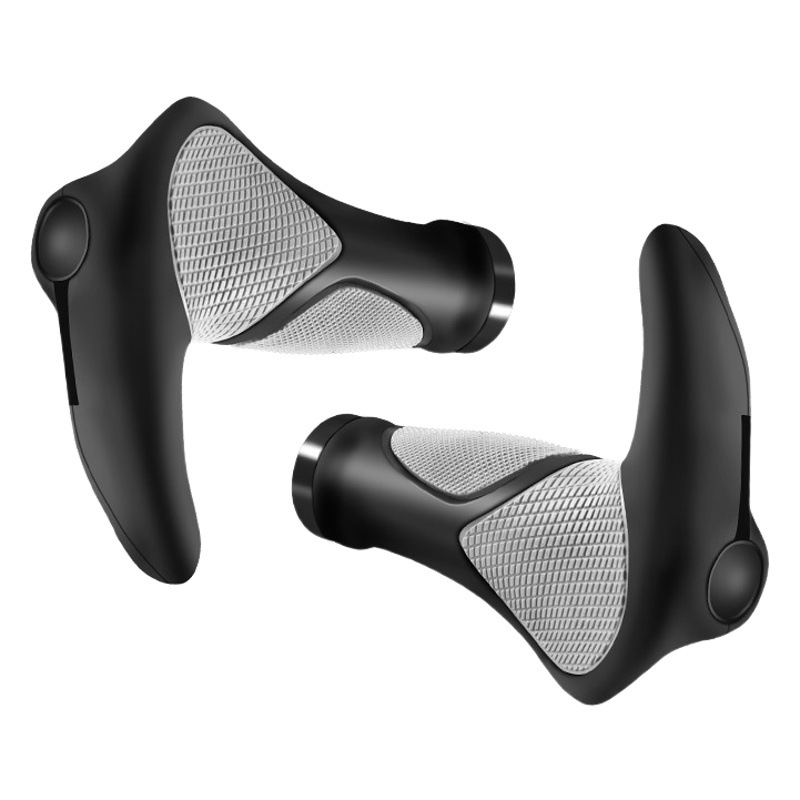 Cubierta de la manija de la bicicleta de montaña cuerno de goma mango auxiliar absorción de choque universal bicicleta agarre cubierta cuerno manija cubierta Accesorios