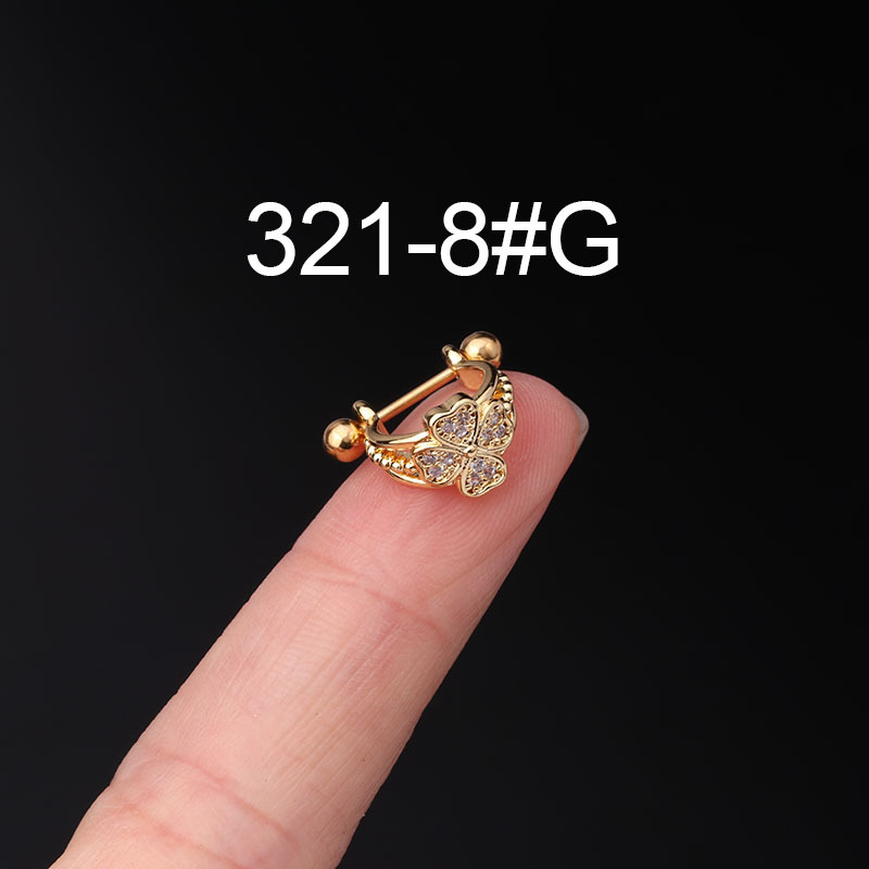 20g de acero inoxidable fina varilla piercing pendientes creativo hueso del oído uñas populares de Europa y América del tornillo bola de la torsión espárragos solo