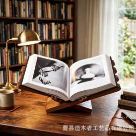 可折叠木质看书架实木书籍架开放式书籍展示架木X型可折叠书架