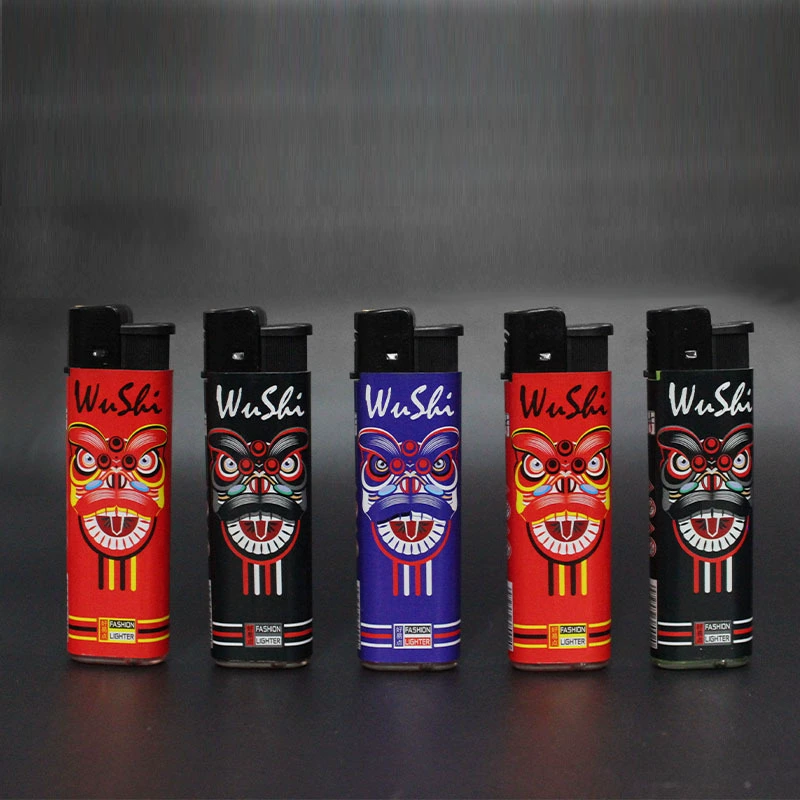 Новый Лев танцевальная бумага прямое пламя пластиковая одноразовая Зажигалка электронный изысканный подарок супермаркет Ресторан логотип