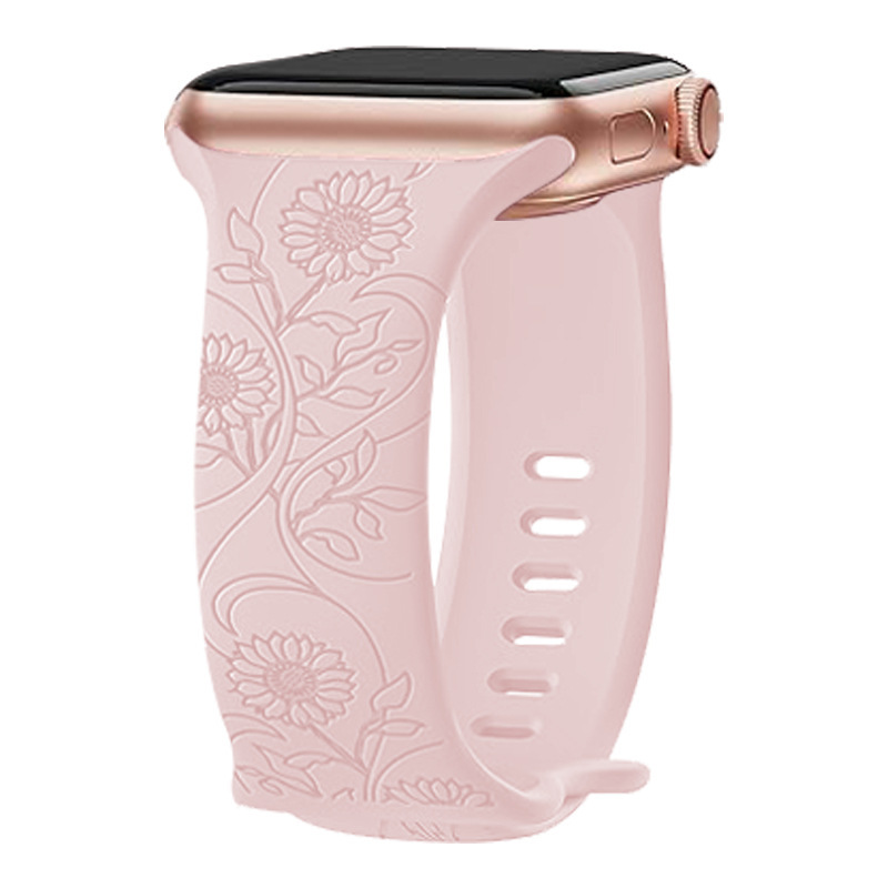 This is a patterned silicone waterproof strap suitable for the apple watch 9th generation Ultra smart sports watch undefined