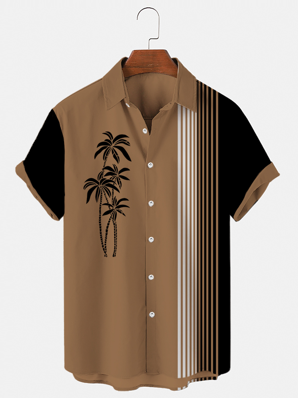 2022年夏威夷印花短袖衬衫男欧码沙滩外贸专供男士衬衣|ru