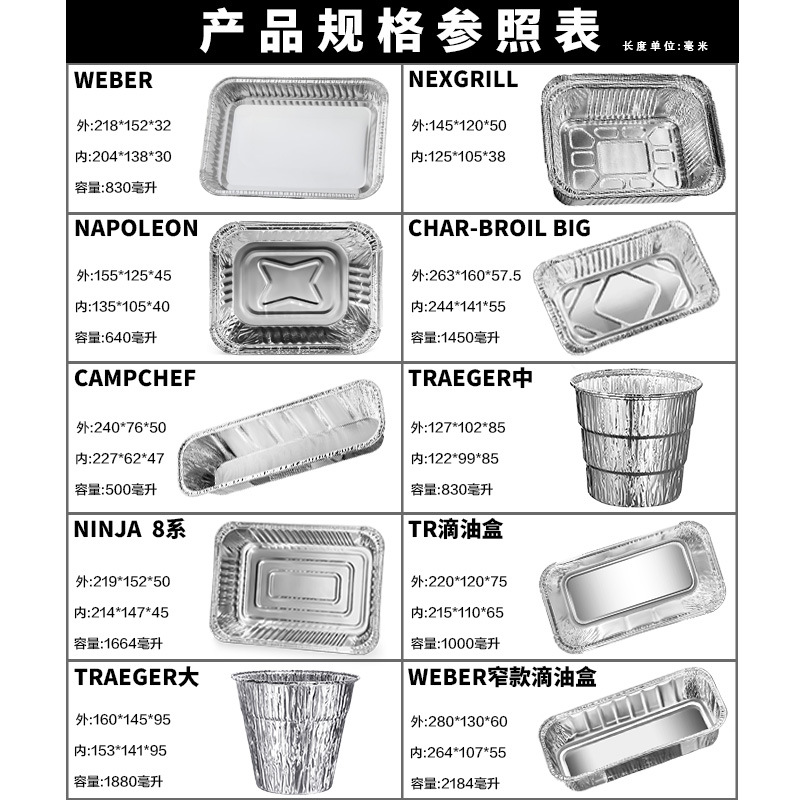 Aluminum grease cup liners, designed for cross-border bestsellers