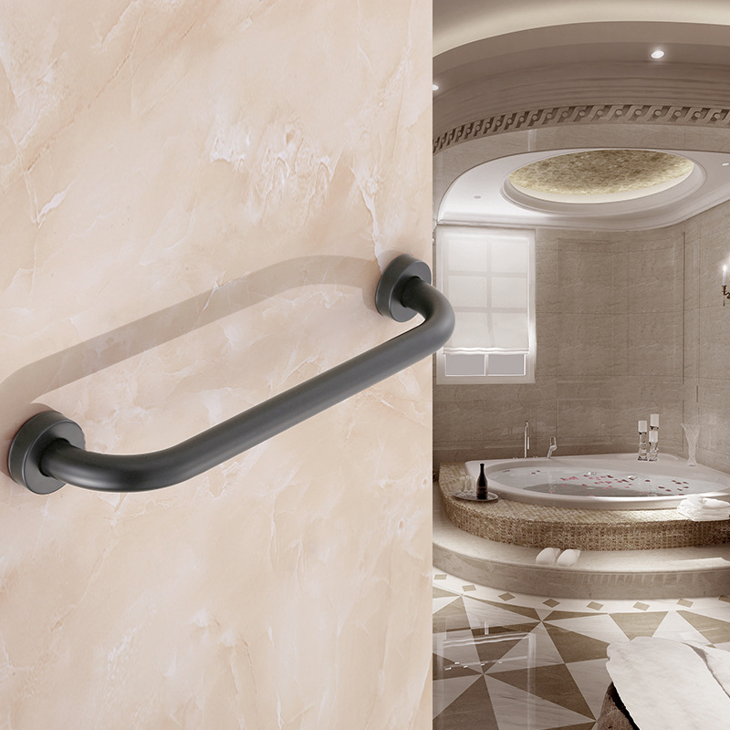 Gun Grey Baño de seguridad pasamanos de acero inoxidable esquina de baño pasamanos antideslizantes para ancianos pasamanos de inodoro doméstico