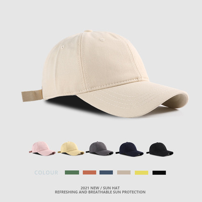 纯色鸭舌帽子女ins潮日系光板棒球帽韩版时尚春夏简约遮阳帽子男|ms