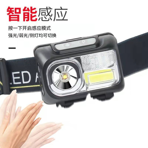 Cross-border strong light long endurance night fishing headlight running night repair adventure high power induction warning led headlight