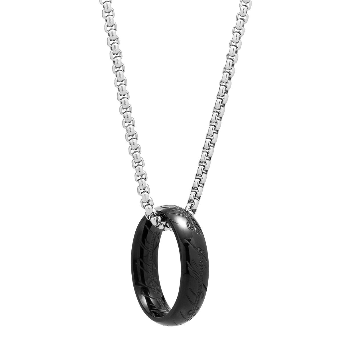 Plating Design Hip-Hop Retro Circle 304 Stainless Steel Plating Gold Plated PVD Coated Men'S Pendant Necklace Men Pendant Necklaces