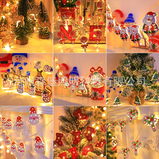cross-border led christmas light string elk gingerbread man snowflake christmas ins bedroom layout atmosphere sense decorative light string