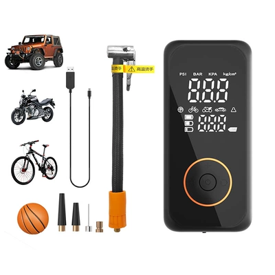 Wireless car air pump electric intelligent dual-screen digital display portable car tire air pump cross-border explosions (Hava nasosu) - black