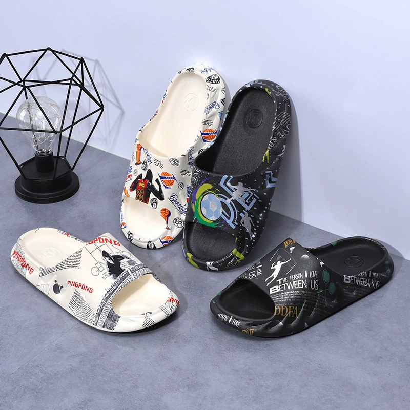 Спортивные тапочки для мужчин, летняя обувь для улицы, с защитой от запаха, нескользящие, повседневный дизайн с огнями, модные парные тапочки для женщин.