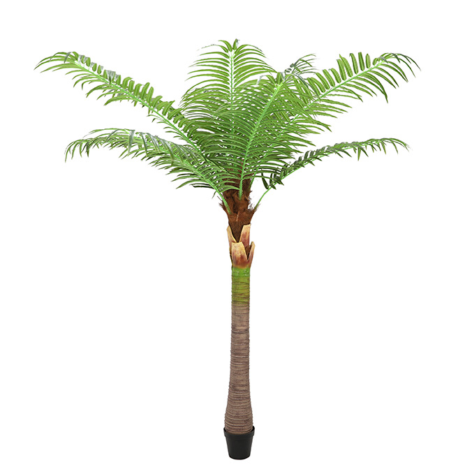 Simulación de cocoteros, cocoteros falsos, plantas en macetas, grandes plantas verdes simuladas, girasoles de agujas, decoraciones para interiores y exteriores, plantas falsas tropicales