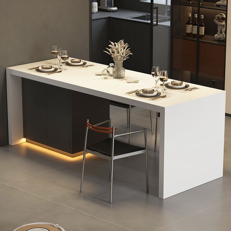Flush Island Table Dining Table Integrated Household Narrow Inverted Small Apartment Kitchen Bar Partition Small Rock Plate Middle Guide Table