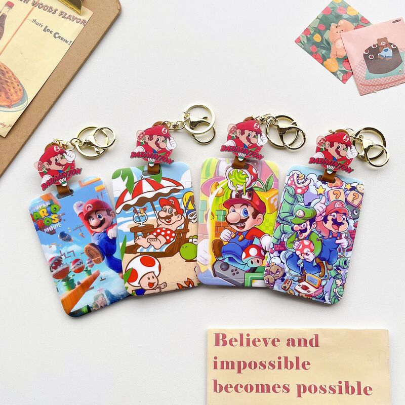 Super Mario Student Easy-to-pull Card Bus Card Set Campus Meal Card Access Card Retractable Card Set Bag Keychain Super Mario Student Easy-to-pull Card Bus Card Set Campus Meal Card Access Card Retractable Card Set Bag Keychain