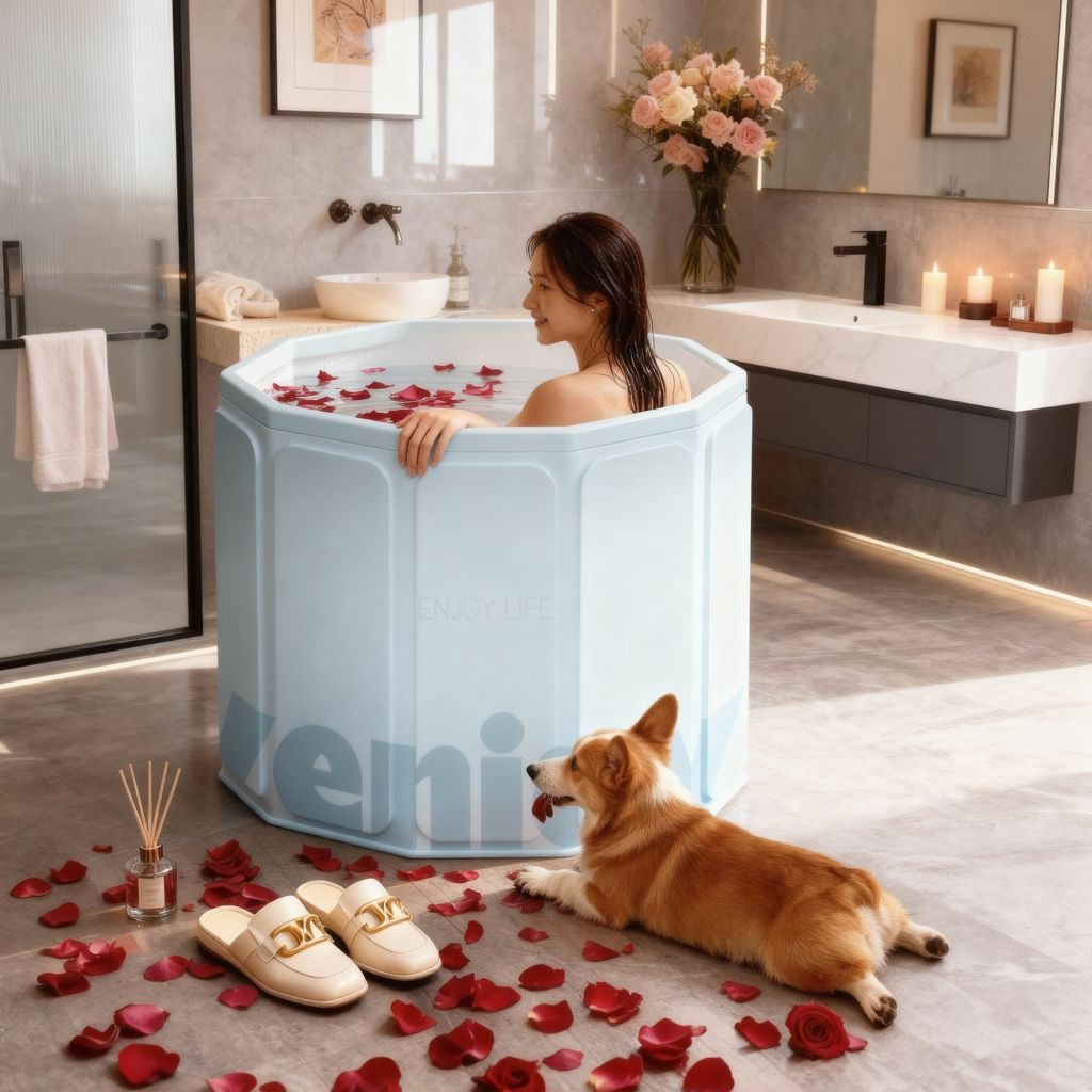 겨울 전용 성인 접을 수 있는 목욕통 목욕통 휴대용 욕조 pvc 가후 항온 목욕 신기