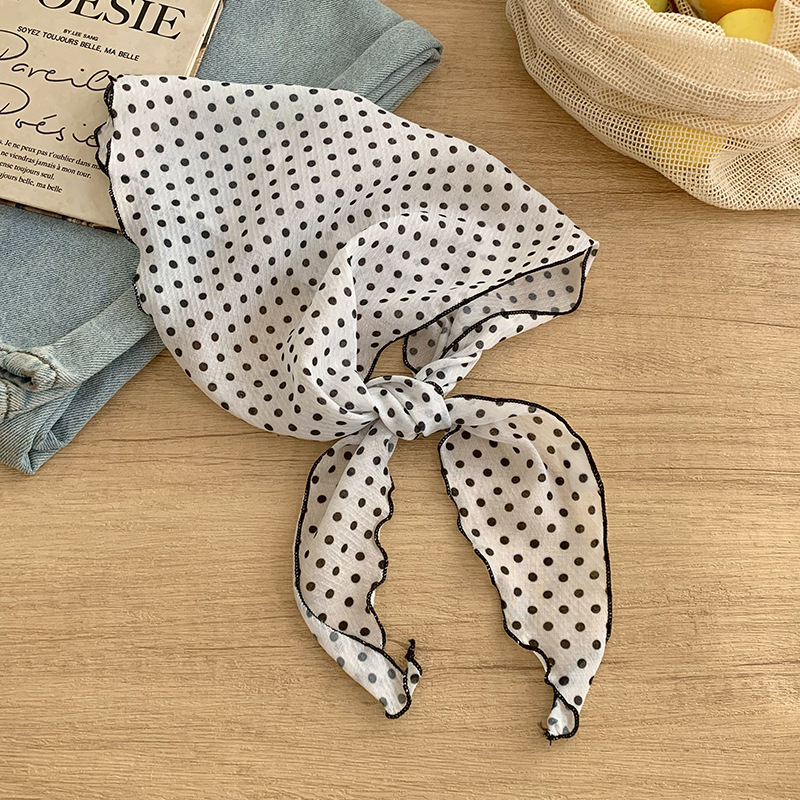 Bufanda de seda nuevo estilo protector para el cuello bufanda para el cuello pequeño y fresco pañuelo floral a cuadros cinturón para el cabello para atar el cabello bufanda triangular multiusos para atar la cintura